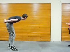 Trampling and Ball Kicking outside - Ms Vee enjoys some street fun