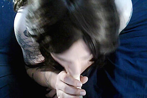 Trans Enjoying Sucking Dildo-blowjob