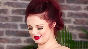 Trashy redheaded brit slut sucks dick