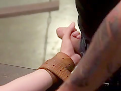 Trimmed pussy redhead rough banged