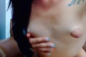 Ts Lady Masturbates And Cums In Hot Doggy Position