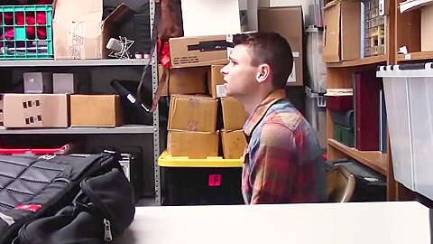 Twink perp caught and barebacked hard by a security officer