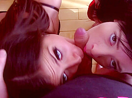Two Cute Women Satisfy Cock With Their Tight Wet Holes