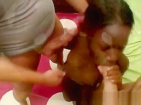 Two Germans Double Team An African Beauty