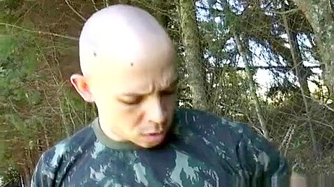Two White Military Fucked Outdoor