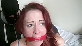Two Young Woman Tied Up & Gagged By Masked Intruder