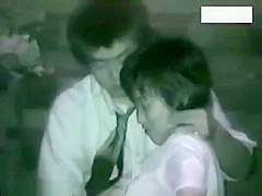 Two couples making love outside