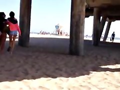 Two girls at beach