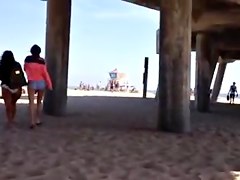 Two girls at beach