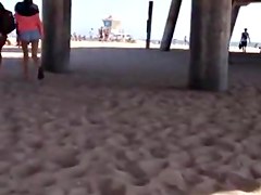 Two girls at beach