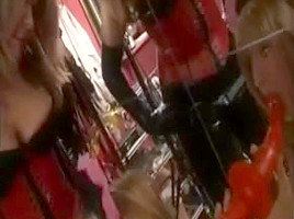 Two hot babes in a pretty kinky femdom video