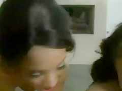 Two hot lesbians licking pussy