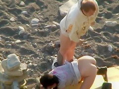 Ukrainians have a hardcore sex on the nudist beach