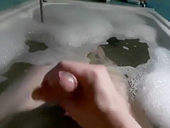 Uncut 29 years old jerking off in bathroom