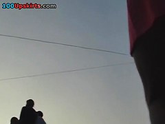 Unexpected phat round wazoo upskirt