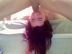 Upside Down Deepthroat Followed By Standing Face Fuck