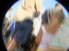 Upskirt of a hot dancing ass