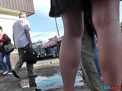 Upskirt street closeups of honeys hawt gazoo