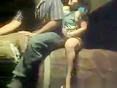 Upskirt while riding bull