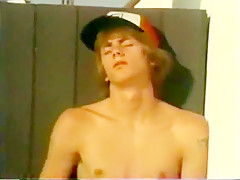 Vintage Gorgeous Lean Blond Twink Shoots a Creamy SEMEN Load