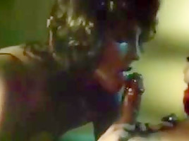 Vintage retro big cock deep throat blowjob cumshot lingerie