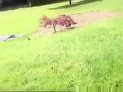 Wanking to naked woman sunbathing