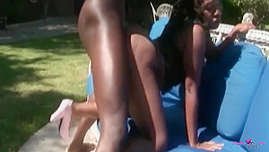 Watching This Gorgeous Black Babe In An Intense Outdoor Action Is Very Arousing And Pleasing