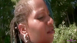 Watching This Gorgeous Black Babe In An Intense Outdoor Action Is Very Arousing And Pleasing