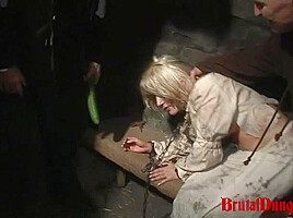 Wench Amalia is Punished with Gang Bang Food Sex & BDSM Fun for Food