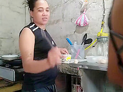 While Im Taking Care Of The Farm Chores The Maid Wants To Help Me In Order To Fuck Me