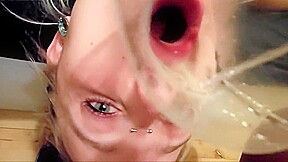Whores Throat Used As Urinal