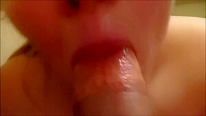 Wife Gets Surprise & Sucks A Huge Dick & Swallow Her Huge Cum Load