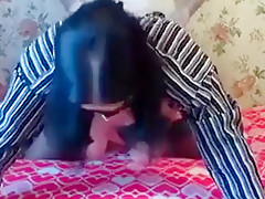 Wife in stockings doing blowjob and having sex