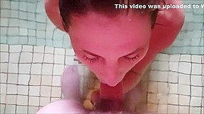 Woman sucks after anal