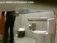Women caught peeing in toilet