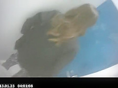 Women caught pissing in public toilet