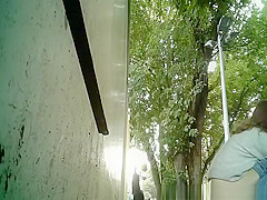 Women spied peeing at a beer festival