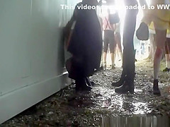 Women spied peeing at a beer festival
