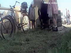Women spied peeing at a beer festival