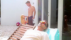 Young 18 Anal He Porks Her By The Steps Of The Pool And Blas