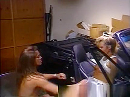 Young Blonde Fucked In A Car In Garage