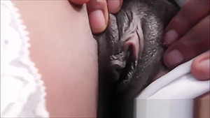 Young Ebony Pussy Squirt Standing Ass Spreading Open Squirting Femdom