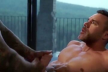 Young Gays get throat fucked by male stripper in home