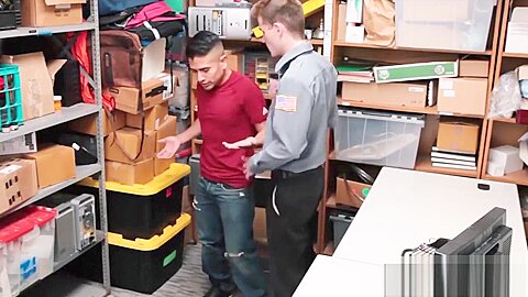 Young Latino devastated by security officers bare fat dick