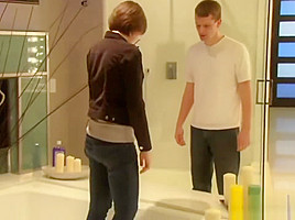 Young Swingers Enjoying In Bathtub