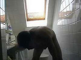 Young couple makes porn video in public bathroom