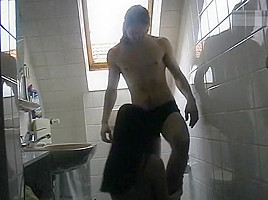 Young couple makes porn video in public bathroom