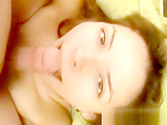 Young vintage debutante facialized by oldman