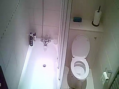 at home,in the shower Mature lady