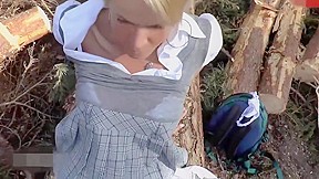 bavarian hottie lost in woods anal quickie